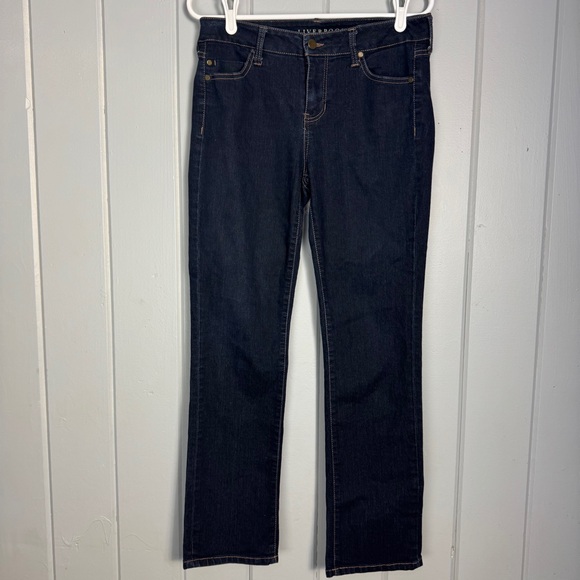 Liverpool Denim - Liverpool Stitch Fix Dark Wash Mid-rise Straight Leg Jeans 8 /‎ 29 Short Women’s